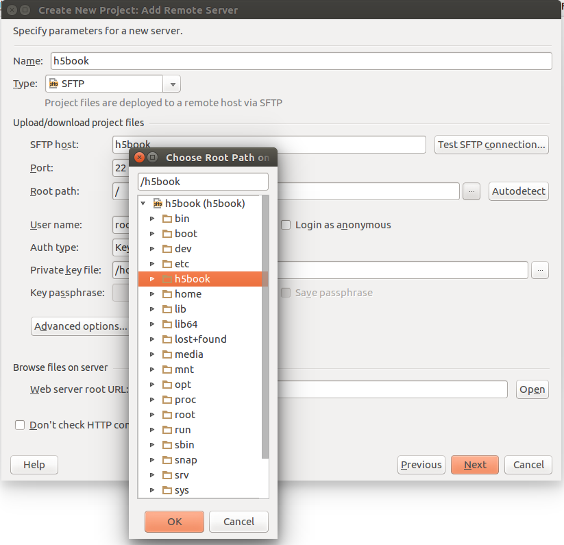 phpstorm 远程主机文件选择